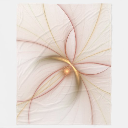 Nobly Copper and Gold Abstract Modern Fractal Art Fleece Deken (Voorkant)