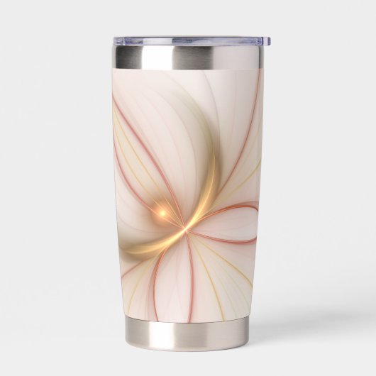 Nobly Copper and Gold Abstract Modern Fractal Art Geïsoleerde Drinkbeker (Links)