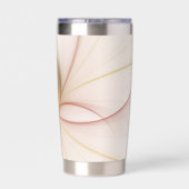 Nobly Copper and Gold Abstract Modern Fractal Art Geïsoleerde Drinkbeker (Achterkant)