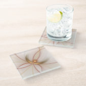 Nobly Copper And Gold Abstract Modern Fractal Art Glazen Onderzetter (Schuin)