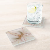 Nobly Copper and Gold Abstract Modern Fractal Art Glazen Onderzetter (Schuin)