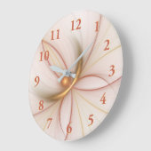 Nobly Copper and Gold Abstract Modern Fractal Art Grote Klok (Hoek)