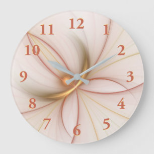 Nobly Copper and Gold Abstract Modern Fractal Art Grote Klok