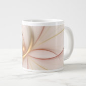 Nobly Copper and Gold Abstract Modern Fractal Art Grote Koffiekop (Voorkant rechts)