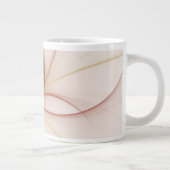 Nobly Copper and Gold Abstract Modern Fractal Art Grote Koffiekop (Rechts)