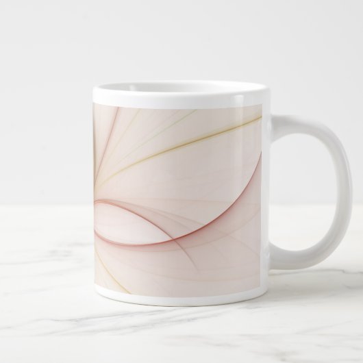 Nobly Copper and Gold Abstract Modern Fractal Art Grote Koffiekop (Rechts)