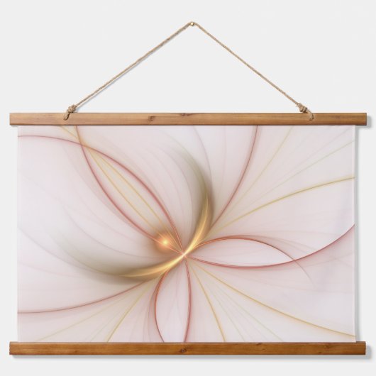 Nobly Copper and Gold Abstract Modern Fractal Art Hangend Wandkleed (Voorkant)