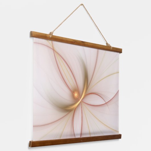 Nobly Copper and Gold Abstract Modern Fractal Art Hangend Wandkleed (Gebogen)