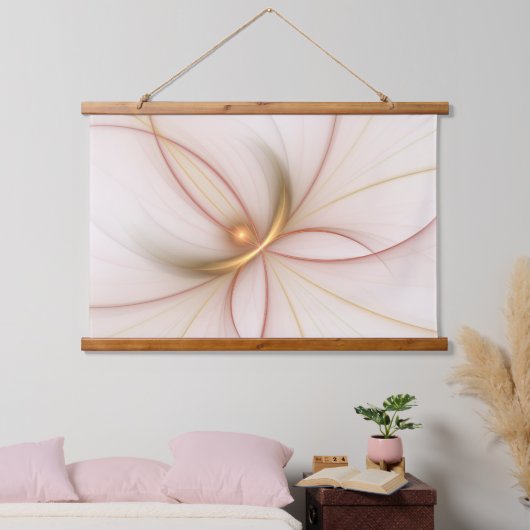 Nobly Copper and Gold Abstract Modern Fractal Art Hangend Wandkleed (Slaapkamer)