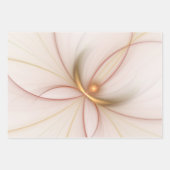 Nobly Copper and Gold Abstract Modern Fractal Art Inpakpapier Vel (Voorkant)