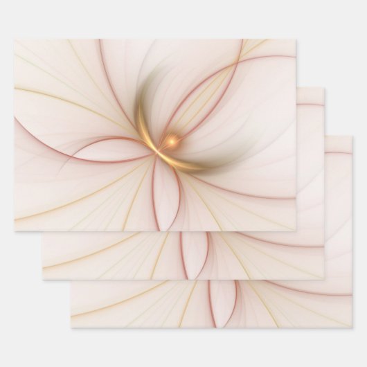 Nobly Copper and Gold Abstract Modern Fractal Art Inpakpapier Vel (Set)