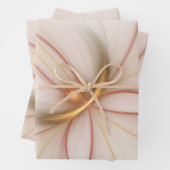 Nobly Copper and Gold Abstract Modern Fractal Art Inpakpapier Vel (In situ)