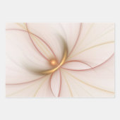 Nobly Copper and Gold Abstract Modern Fractal Art Inpakpapier Vel (Voorkant)
