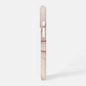 Nobly Copper and Gold Abstract Modern Fractal Art iPhone 16 Hoesje (Linkerkant)