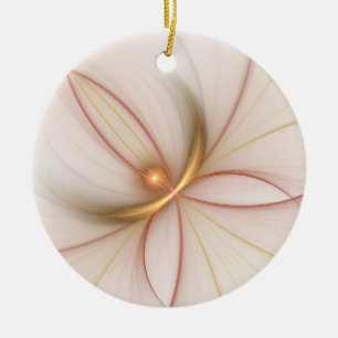 Nobly Copper and Gold Abstract Modern Fractal Art Keramisch Ornament
