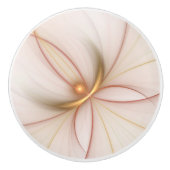 Nobly Copper and Gold Abstract Modern Fractal Art Keramische Knop (Voorkant)