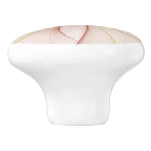 Nobly Copper and Gold Abstract Modern Fractal Art Keramische Knop (Zijkant)