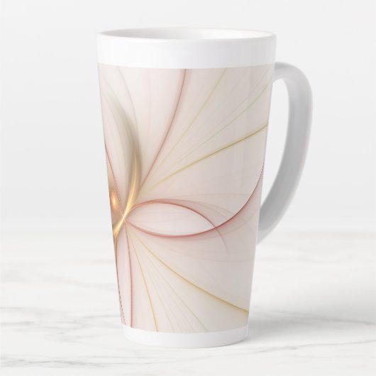 Nobly Copper and Gold Abstract Modern Fractal Art Latte Mok (Rechterhoek)