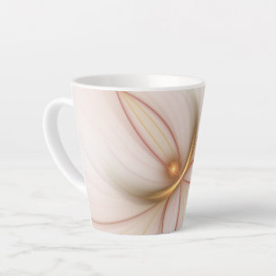 Nobly Copper and Gold Abstract Modern Fractal Art Latte Mok