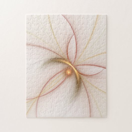 Nobly Copper and Gold Abstract Modern Fractal Art Legpuzzel (Verticaal)