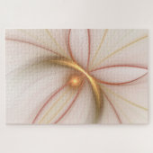 Nobly Copper and Gold Abstract Modern Fractal Art Legpuzzel (Horizontaal)