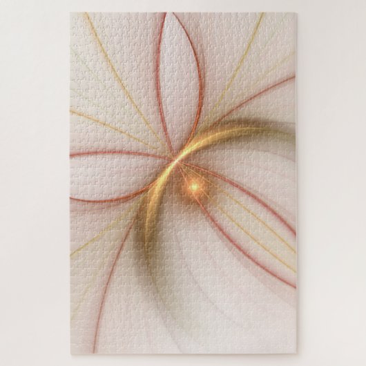 Nobly Copper and Gold Abstract Modern Fractal Art Legpuzzel (Verticaal)