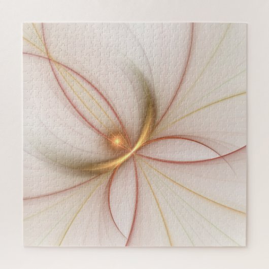 Nobly Copper and Gold Abstract Modern Fractal Art Legpuzzel (Verticaal)