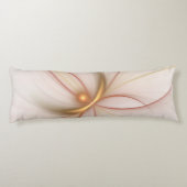 Nobly Copper and Gold Abstract Modern Fractal Art Lichaamskussen (Achterkant)