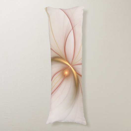 Nobly Copper and Gold Abstract Modern Fractal Art Lichaamskussen (Voorkant Verticaal)