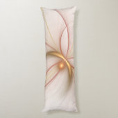 Nobly Copper and Gold Abstract Modern Fractal Art Lichaamskussen (Achterkant (Verticaal))