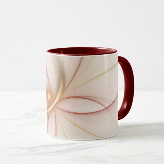 Nobly Copper and Gold Abstract Modern Fractal Art Mok (Voorkant rechts)