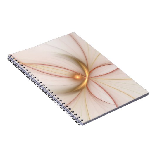 Nobly Copper and Gold Abstract Modern Fractal Art Notitieboek (Rechterzijde)