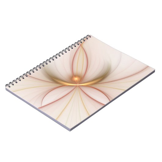 Nobly Copper and Gold Abstract Modern Fractal Art Notitieboek (Linkerzijde)