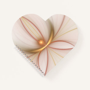Nobly Copper and Gold Abstract Modern Fractal Art Notitieboek