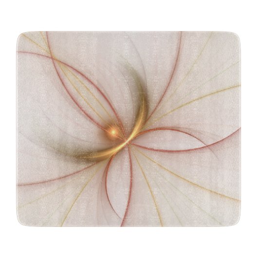 Nobly Copper and Gold Abstract Modern Fractal Art Snijplank (Voorkant)