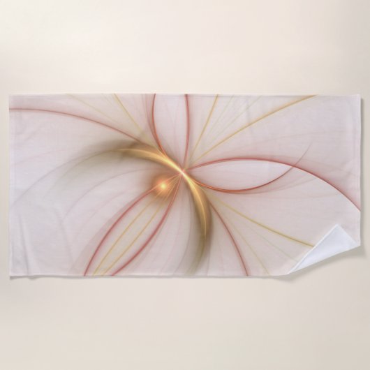 Nobly Copper and Gold Abstract Modern Fractal Art Strandlaken (Voorkant)