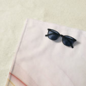 Nobly Copper and Gold Abstract Modern Fractal Art Strandlaken (In situ)