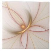 Nobly Copper and Gold Abstract Modern Fractal Art Tegeltje (Voorkant)