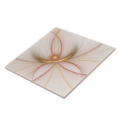 Nobly Copper and Gold Abstract Modern Fractal Art Tegeltje (Zijkant)