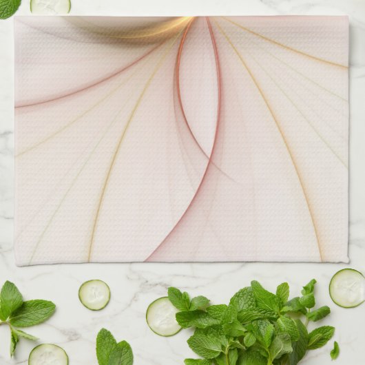 Nobly Copper and Gold Abstract Modern Fractal Art Theedoek (Gevouwen)