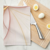 Nobly Copper and Gold Abstract Modern Fractal Art Theedoek (Quarter Fold)