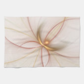 Nobly Copper and Gold Abstract Modern Fractal Art Theedoek (Horizontaal)