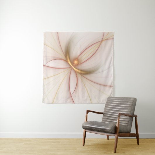 Nobly Copper and Gold Abstract Modern Fractal Art Wandkleed (In Situ (horizontaal))