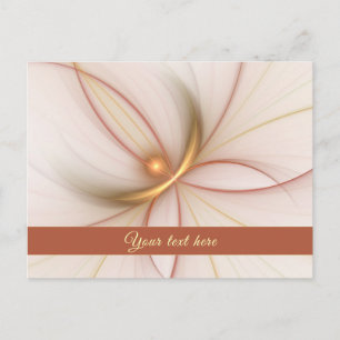 Nobly Copper and Gold Abstract Modern Fractal Text Briefkaart