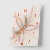 Nobly Copper and Gold Abstracte Modern Fractal Art Vierkante Klok (Hoek)