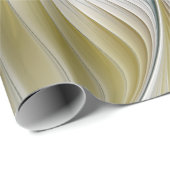 Nobly Golden Blauwgroen Abstracte Fantasy Fractal Cadeaupapier (Rol Hoek)