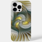 Nobly Golden Blauwgroen Abstracte Fantasy Fractal  Case-Mate iPhone Case (Achterkant)