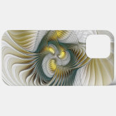 Nobly Golden Blauwgroen Abstracte Fantasy Fractal Case-Mate iPhone Case (Achterkant (horizontaal))