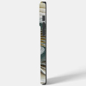 Nobly Golden Blauwgroen Abstracte Fantasy Fractal Case-Mate iPhone Case (Achterkant / Links)