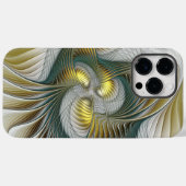 Nobly Golden Blauwgroen Abstracte Fantasy Fractal Case-Mate iPhone Case (Achterkant (horizontaal))